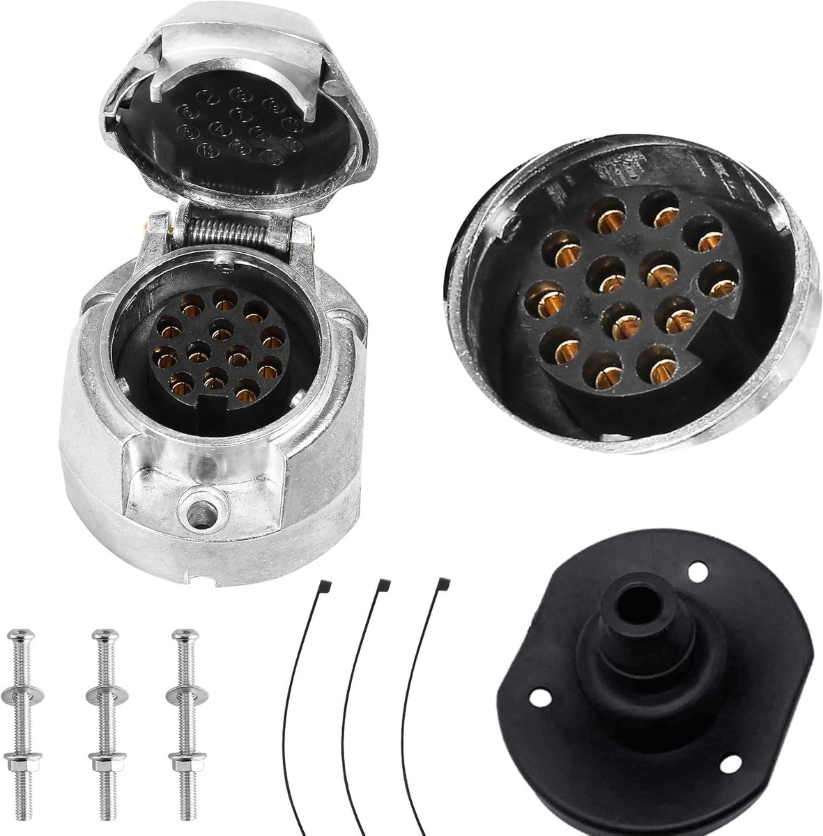Remorque Femelle Prise 13 Pôle Métal 12V - ShopVlot
