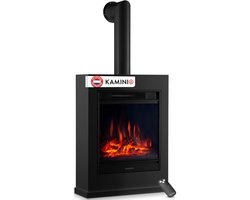 KAMINIO® Kalle elektrische haard met verwarming [elektrische haard zwart] - Vrijstaande elektrische…