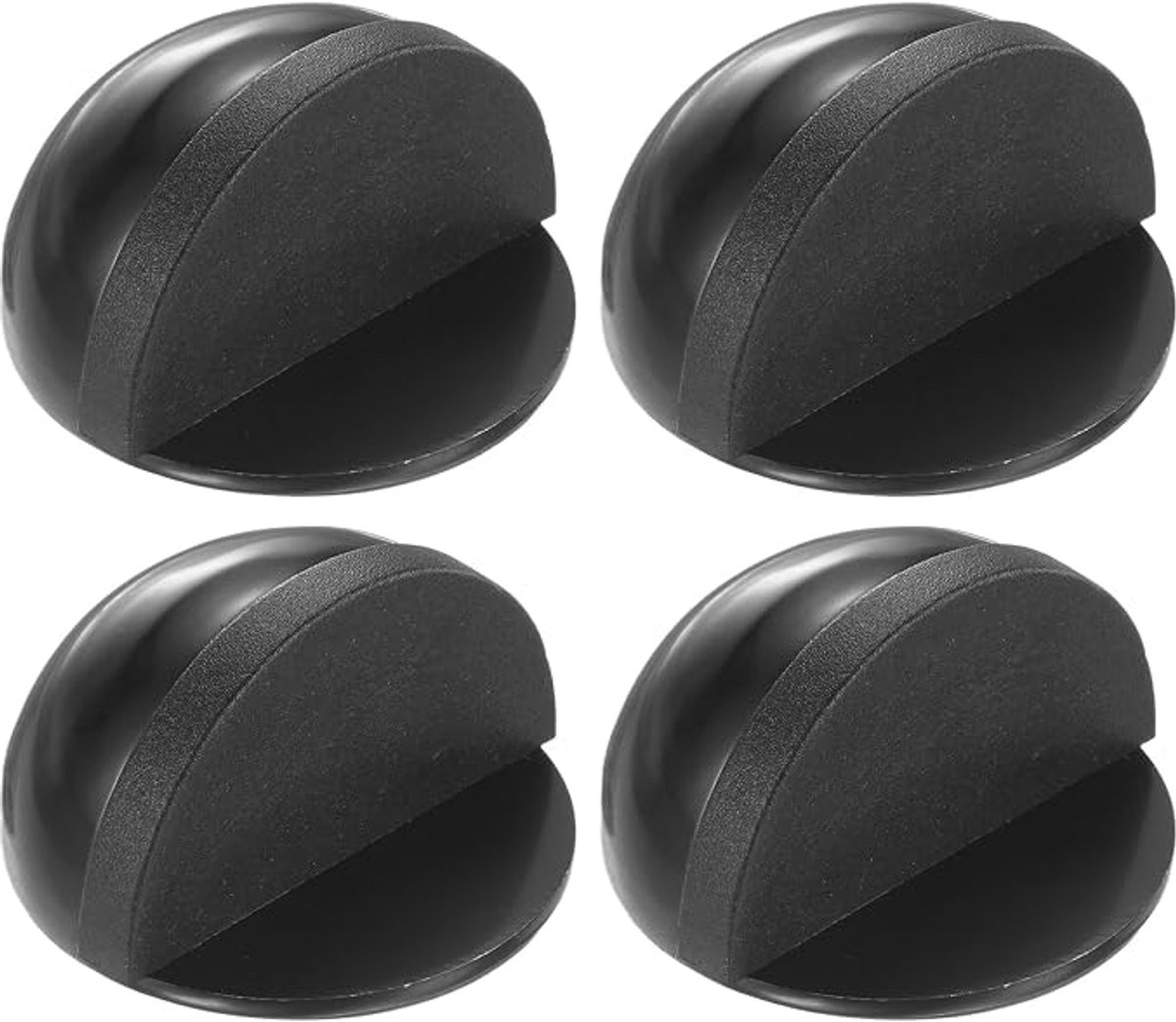 4 stuks - Deurstopper - rond - mat zwart - zonder schroeven - Deurstopper - Zelfklevend - Ronde Deurstopper - Door Stopper - Deurstopper voor binnendeuren - diameter 4.4 cm - hoogte 2.6 cm - zwart