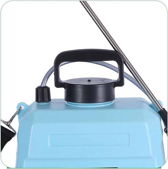 KZQ Elektrische plantensproeier met telescopische stang en 180° verstelbare kop - 5 liter watertank voor hoge hangplanten en tuin - Oplaadbaar en draagbaar - Blauw van KZQ — afbeelding 5
