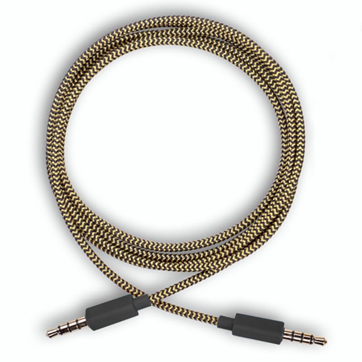 POGS POGLink Cable - Music Sharing Cable The Elephant Headphones - 1m Anti-Tangle Fabric Cable (Black) - ShopVlot