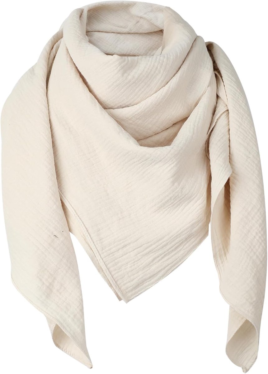 Superora Women's Cotton Scarves Square Soft Scarves and Large Winter Warm Wrap Unisex 135 x 135cm - ShopVlot