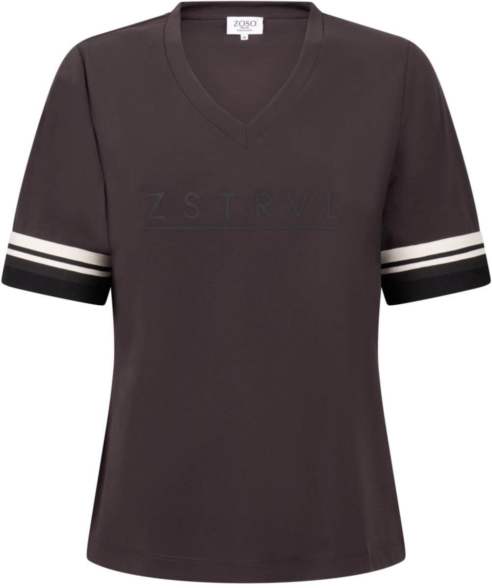Zoso T-shirt Desiree 264 Espresso Dames Maat - L
