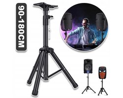 35 mm Statief Voor Luidsprekers Met Verstelbare Hoogte Van 90-180 cm - Draagvermogen Van 50 kg Stevige Metalen Constructie Rubberen Voet - Voor Thuisbioscoop Concerten Feesten En Studio's