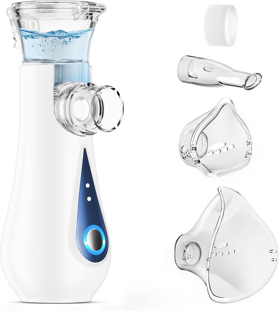 GIBOHOM Inhalation Device, Adult Children Inhaler, USB-C Nebulizer, Super Quiet Inhaler with 2 Masks and 1 Mouthpiece - ShopVlot