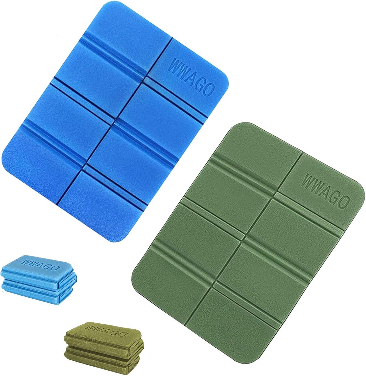 2PCS Outdoor Folding Sit Mat,Portable Waterproof Seat Mat,Beach Foldable Seat Pad for Camping Fishing Picnic Park - ShopVlot
