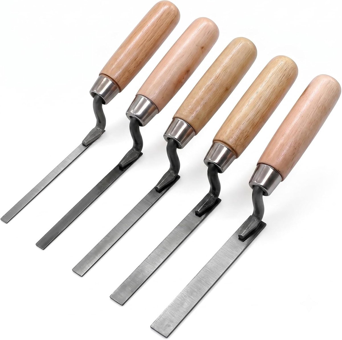 JIAC 5-delige voegspatelset met houten handvat 6/8/10/12/15 mm - ShopVlot