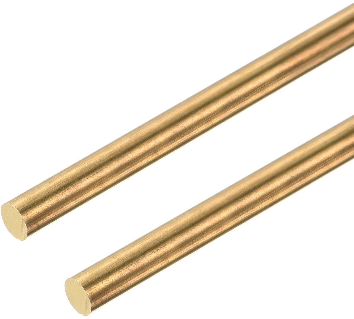DMiotech 2pcs 3mm x 300mm Brass Rods Round Solid Brass Bars for DIY Welding Rod Brass Rotary Rod for Drift Stamp Model - ShopVlot