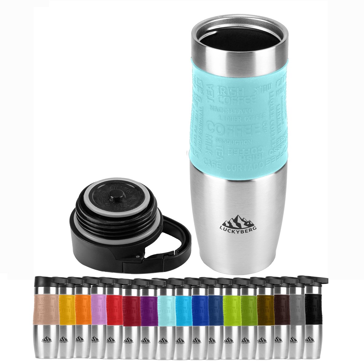 Merkloos Thermosbeker RVS 480 ml - Houdt Drankjes Warm/Koud