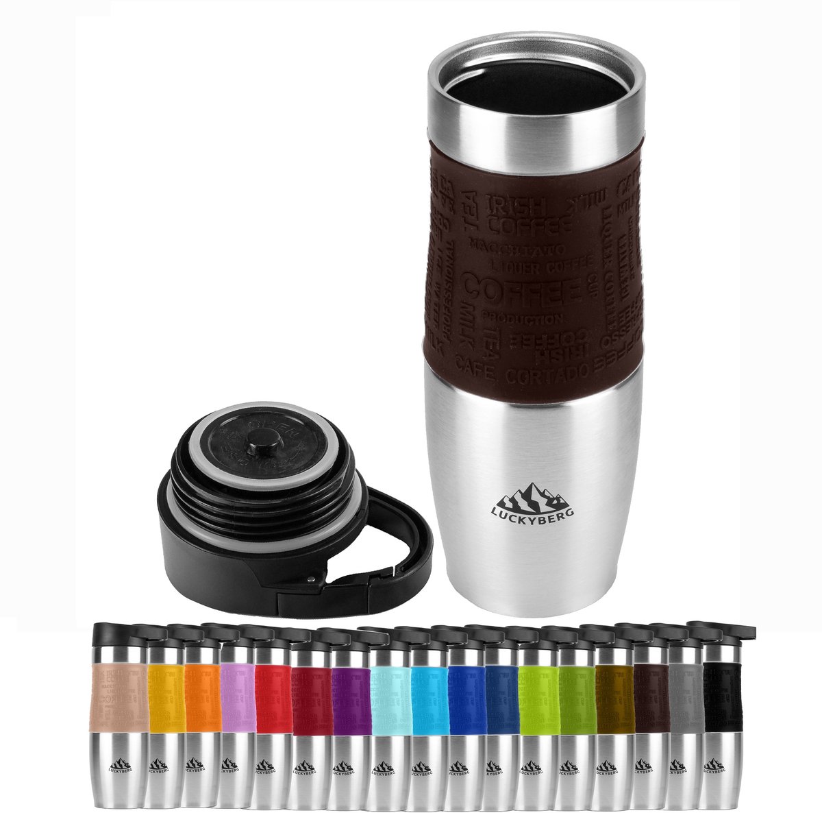 Luckyberg Thermosbeker RVS 480ml - Houdt Drankjes Warm/Koud