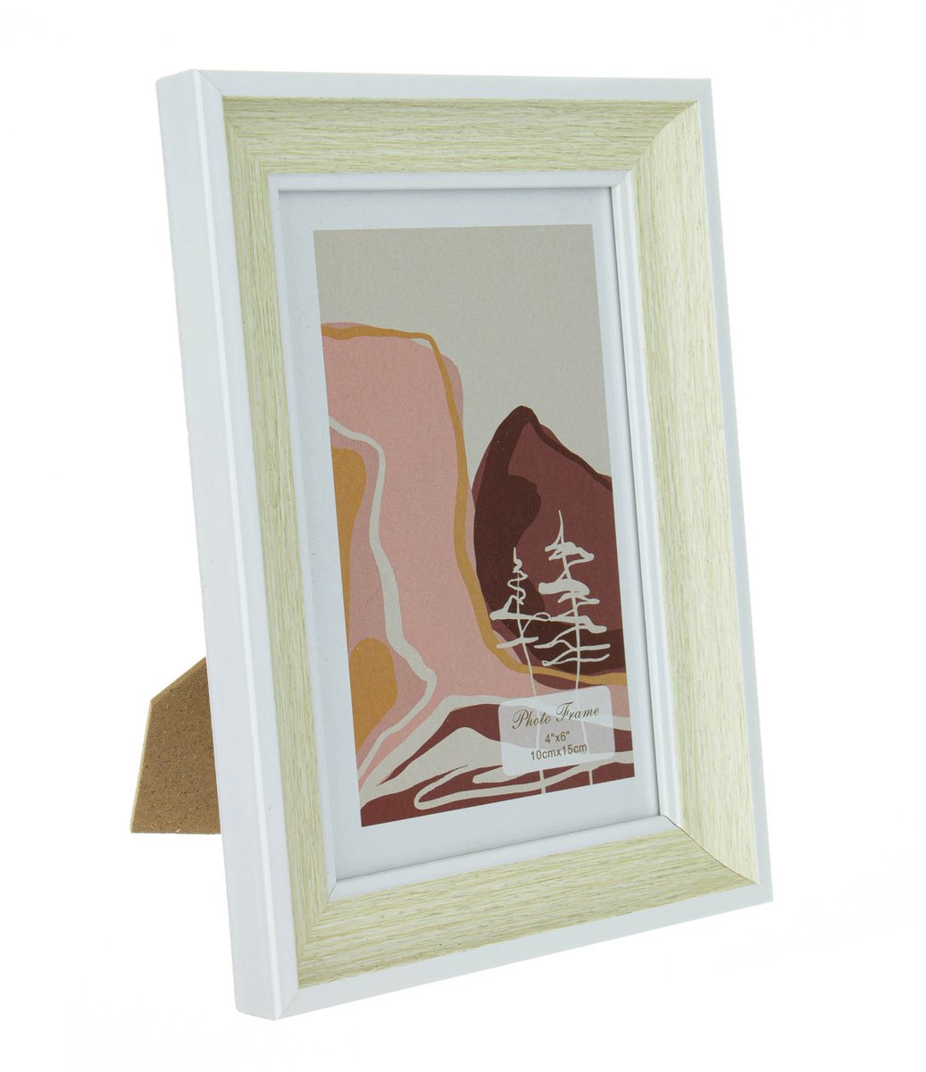Fotolijst Wit/Lichtbeige 15x10 cm - Stijlvolle Decoratie