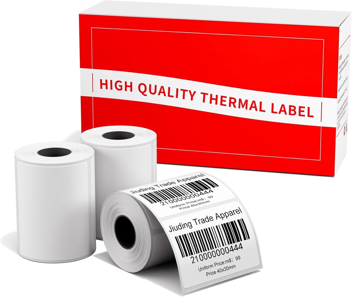 Thermische etiketten 40 x 30 mm - zelfklevend - 3 rollen - geschikt voor M110/M220/M221 printers - ShopVlot