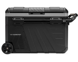 Icebeast Lightning 35L Single Zone Elektrische Compressor Koelbox Op Wielen - 35 liter - 12V en 230V - voor auto en camping - Frigobox - Zwart