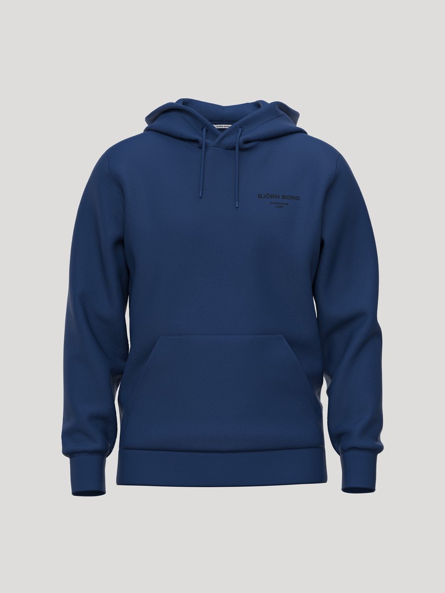 Björn Borg Essential 1 Hoodie Heren Trui met Capuchon - Katoen - Estate Blauw - Maat L