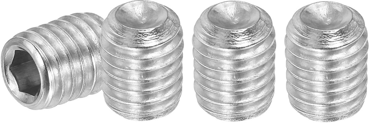 Set van 20 Madenschroeven M8 x 10 mm van roestvrij staal