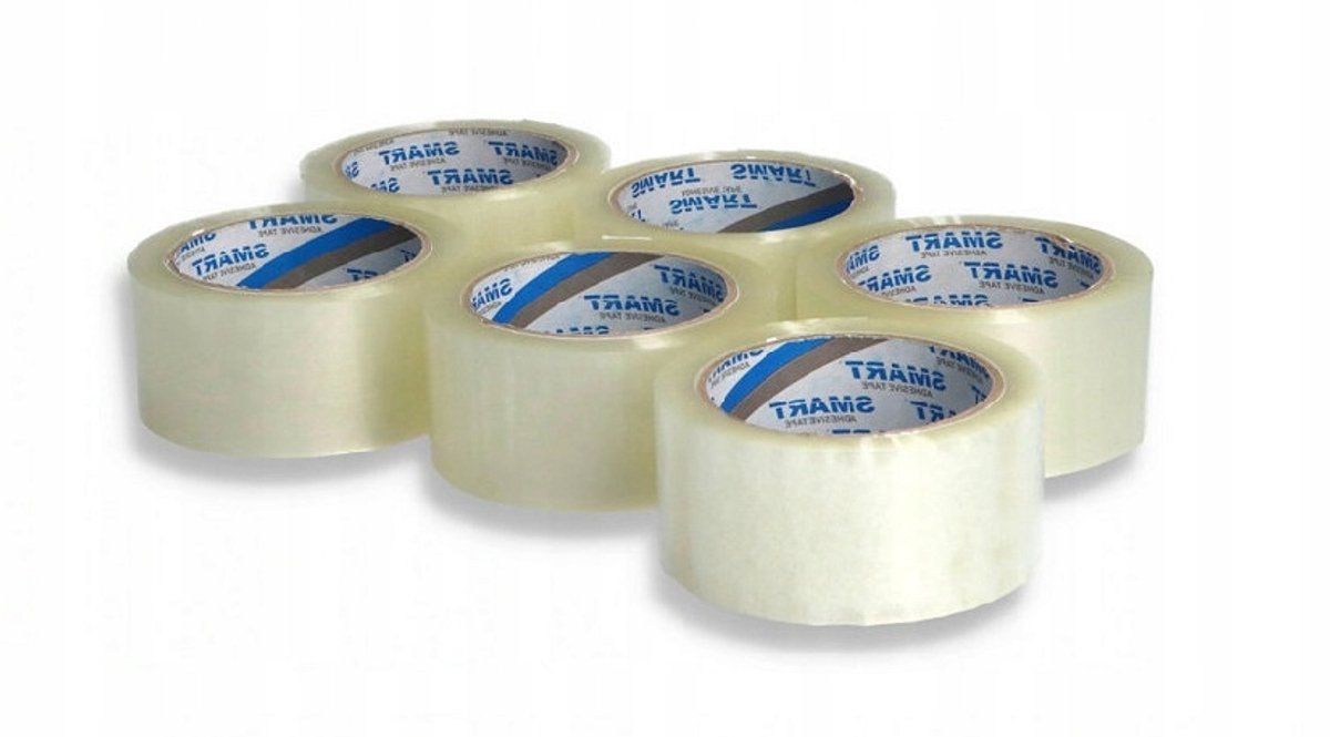 Smart Pakkingstape Transparant 48mm x 66m - 6 Stuks