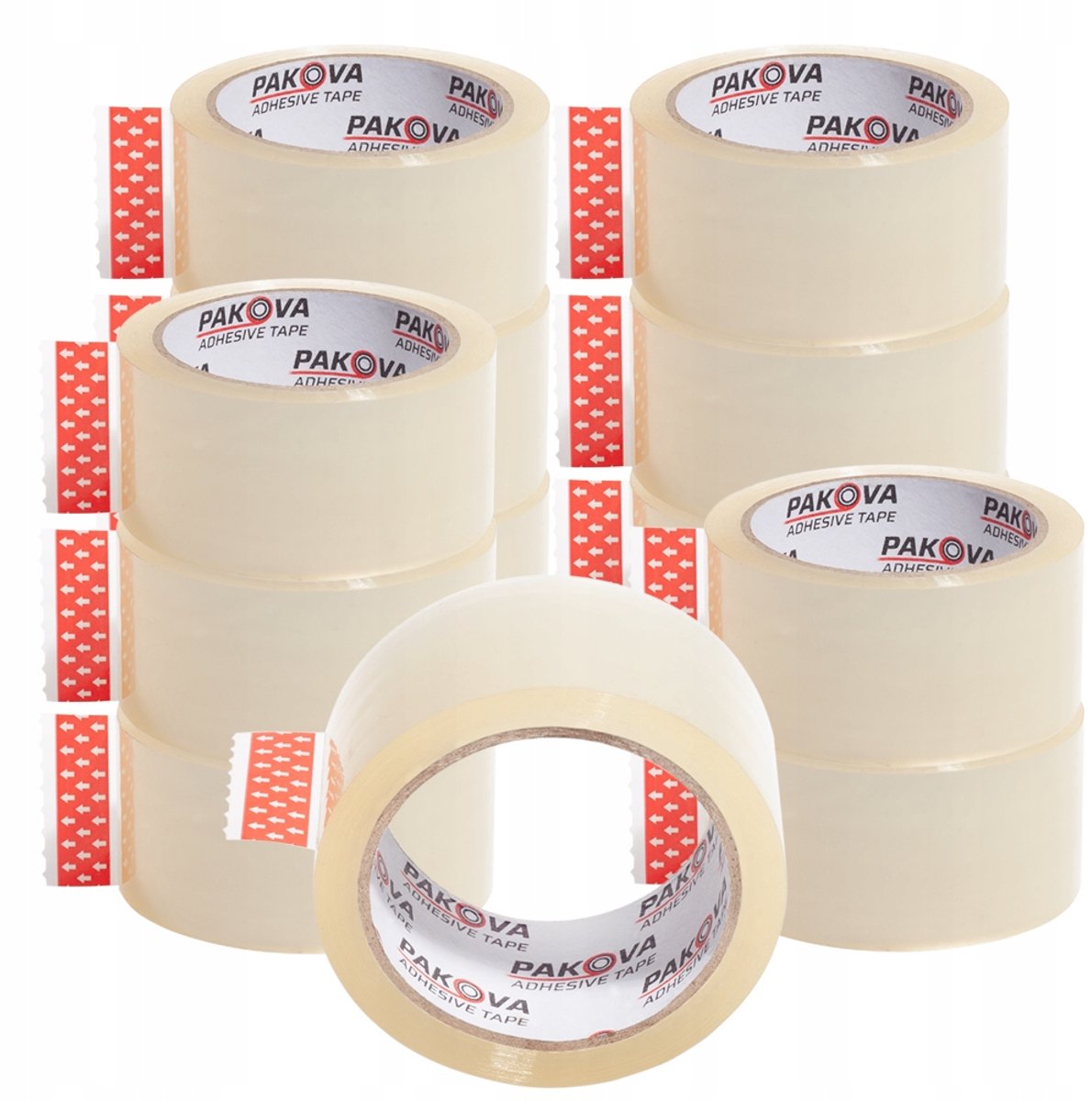 Pakova Pakkingstape Transparant 48mm x 60m - Set van 12