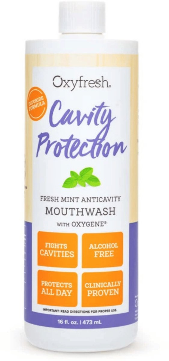 Oxyfresh Fluoride Mondwater - Cavity Protection - Mint - 473 ml