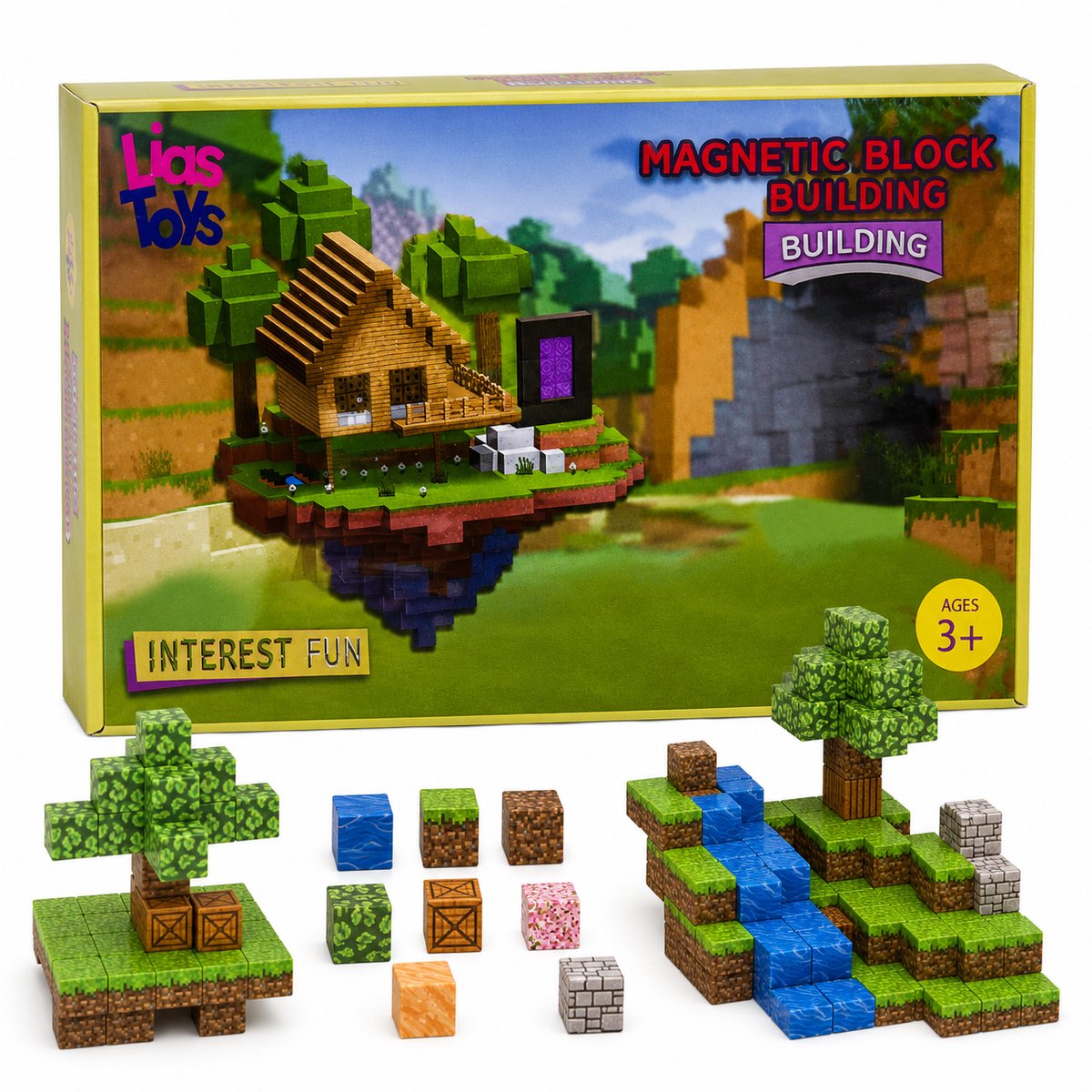 LiasToys® - Magnetische Bouwstenen – 100 Stuks - Magnetisch Speelgoed vanaf 3 Jaar – Montessori & Educatief – Magnetische Bouwblokken - Speelgoed Kinderen