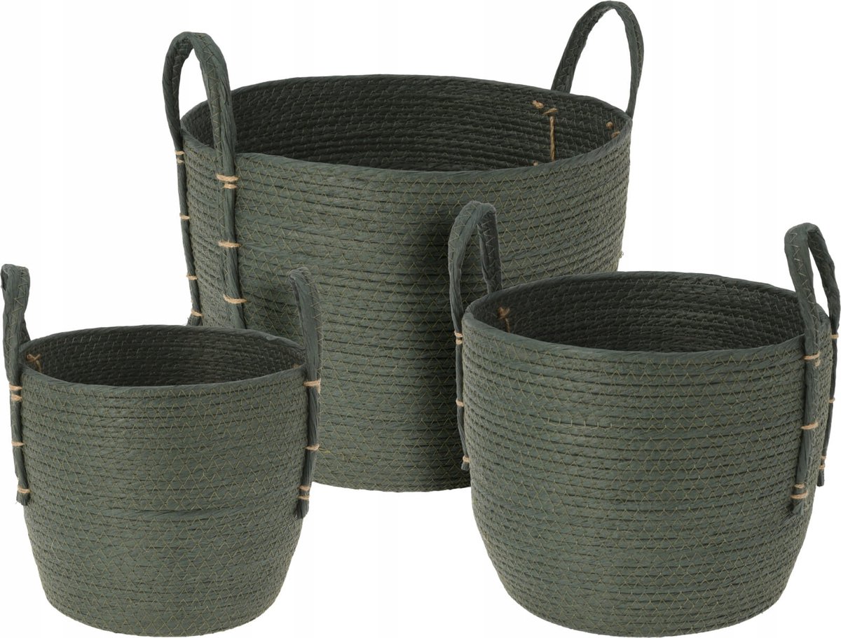 Set van 3 Groene Manden - Decoratief en Praktisch
