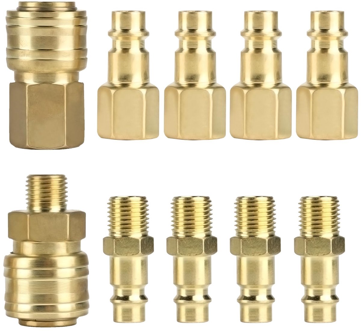 10 Stuks Persluchtkoppeling 1/4 Inch BSP Snelkoppeling - ShopVlot
