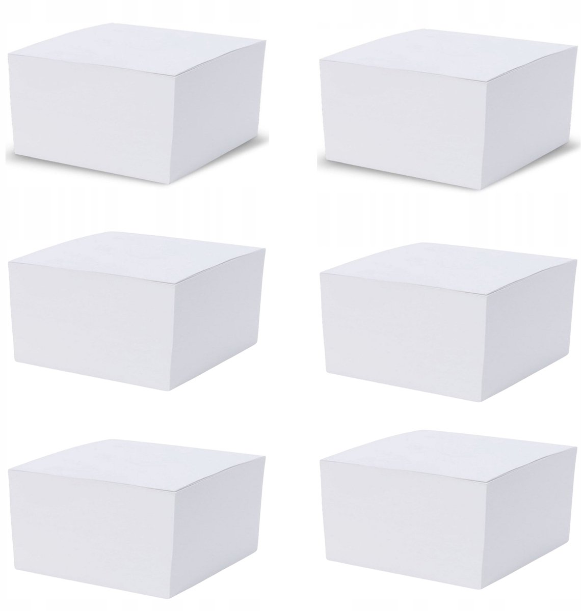 Witte Kleefblokjes 85x85x35mm - 6 stuks