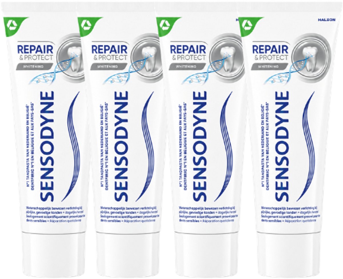 Sensodyne Repair & Protect Whitening Tandpasta - 4 x 75 ml - Voordeelverpakking