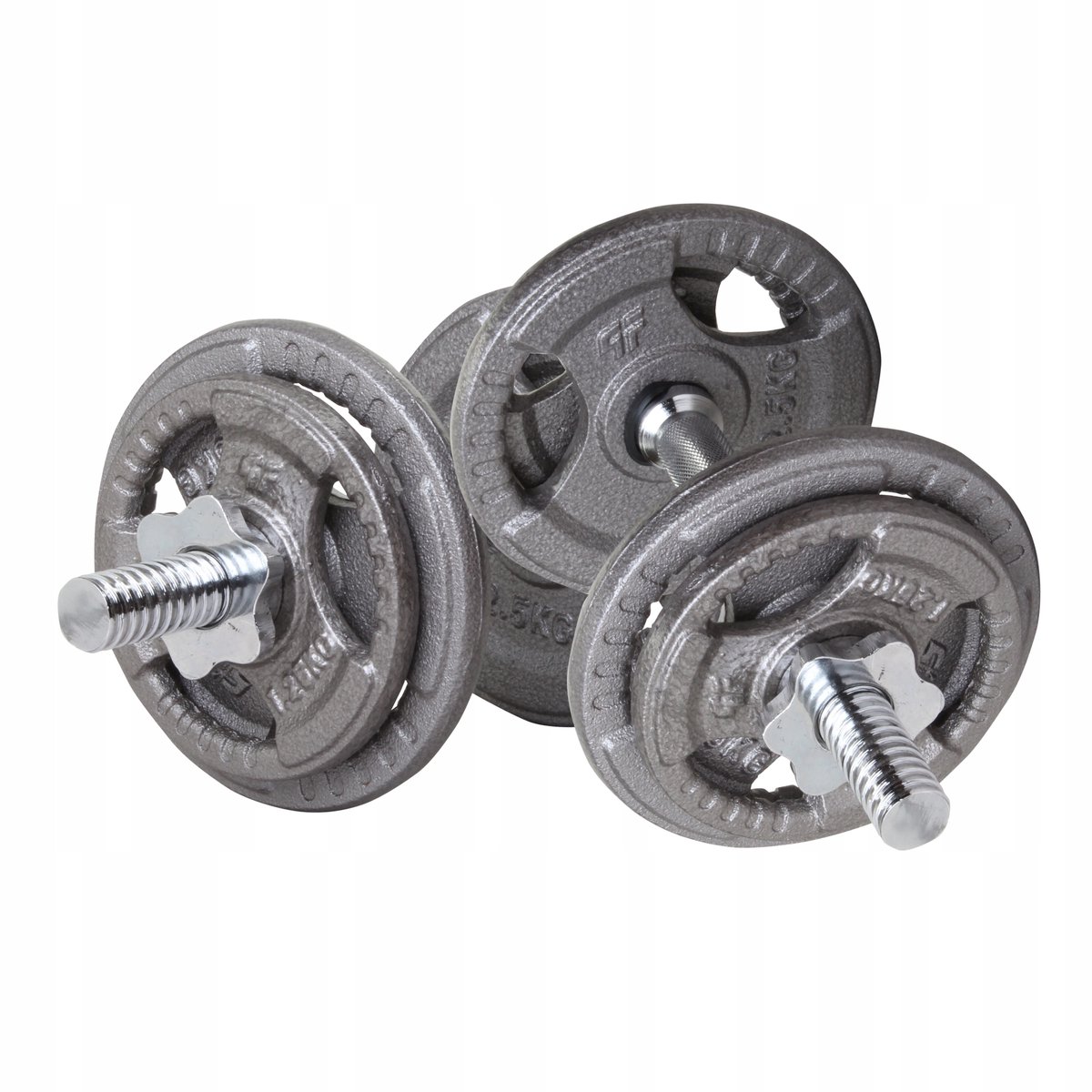 Verstelbare Gietijzeren Halters Set 2x10 kg - Merkloos