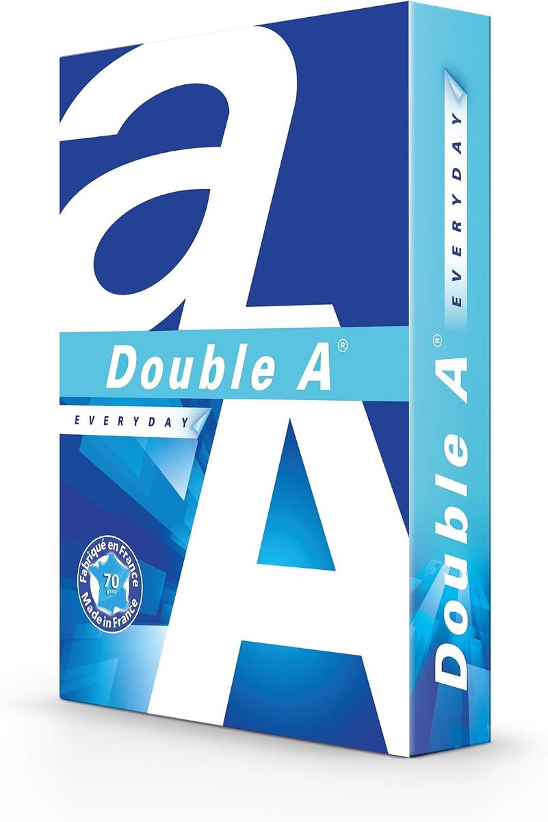 Double A Printer/copy paper Everyday: 70 g/m², A4, 500 sheets, white - ShopVlot