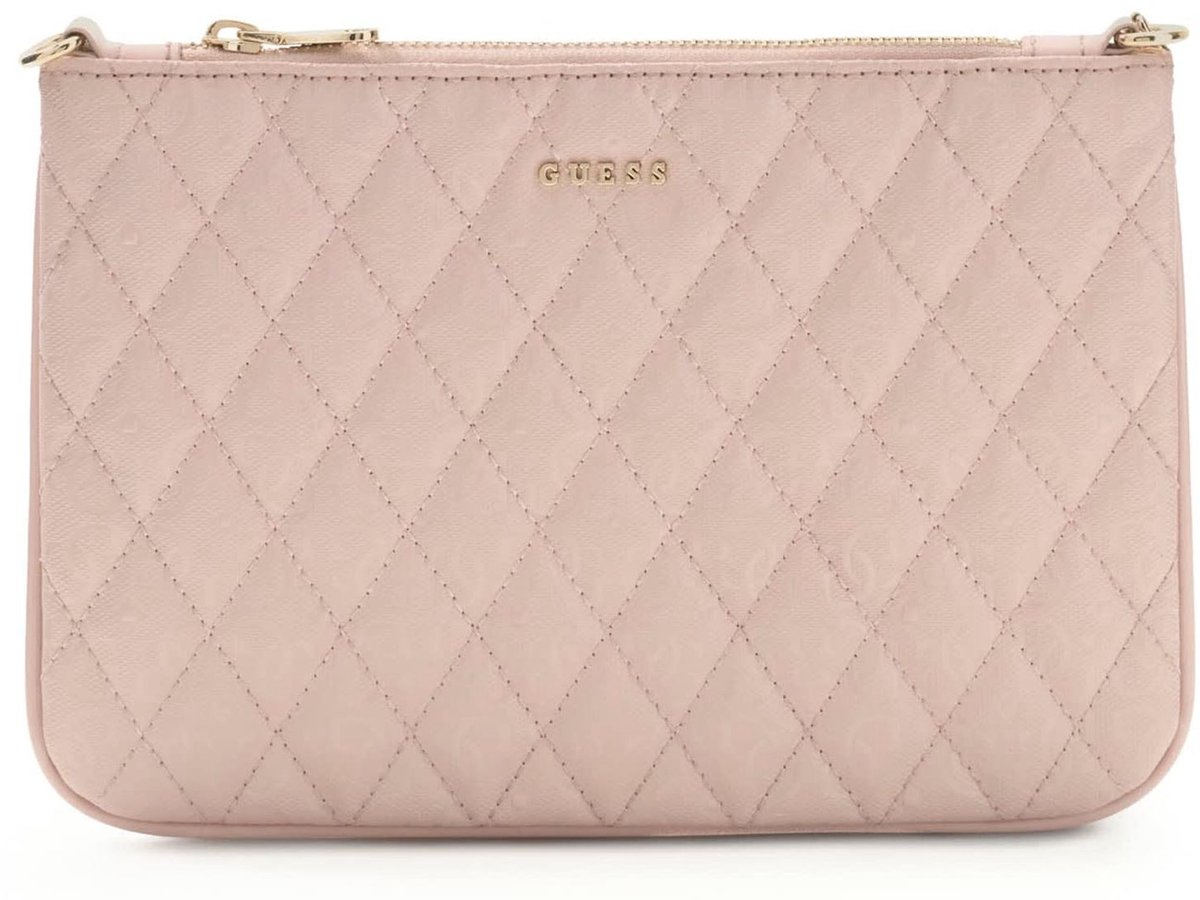 GUESS avondtas accessoiretas Tamara Flat Pouch Light Pink roze