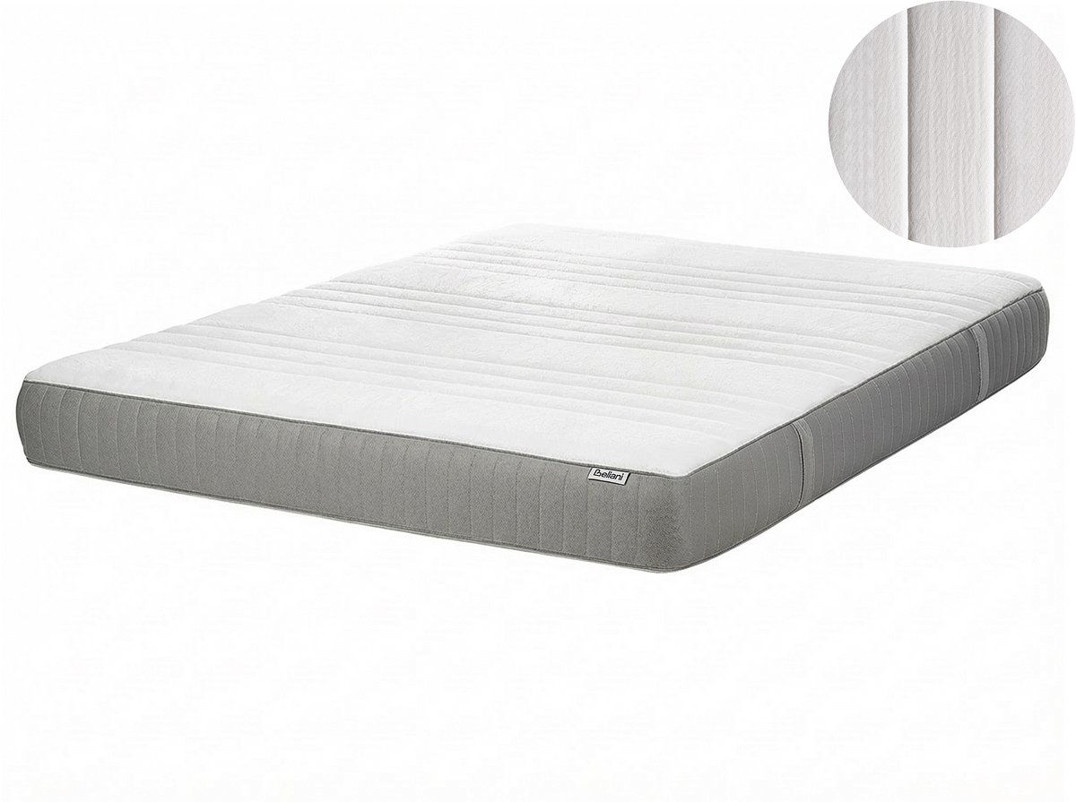Beliani WHISPER - Traagschuimmatras stevig - Wit - 140 x 200 cm - Polyester