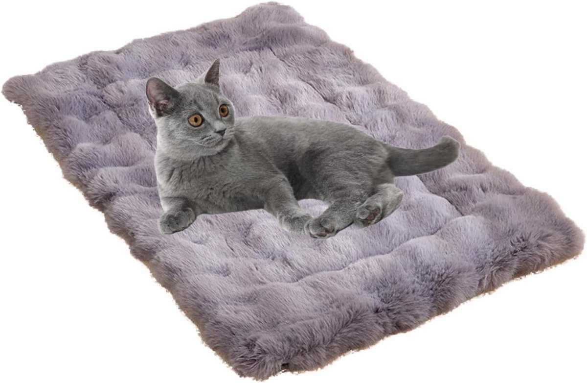 Dekentje voor Huisdieren - Grijs - 60 x 45 cm - Zachte, Elektriciteitsvrije Thermodeken - Voor Katten en Honden