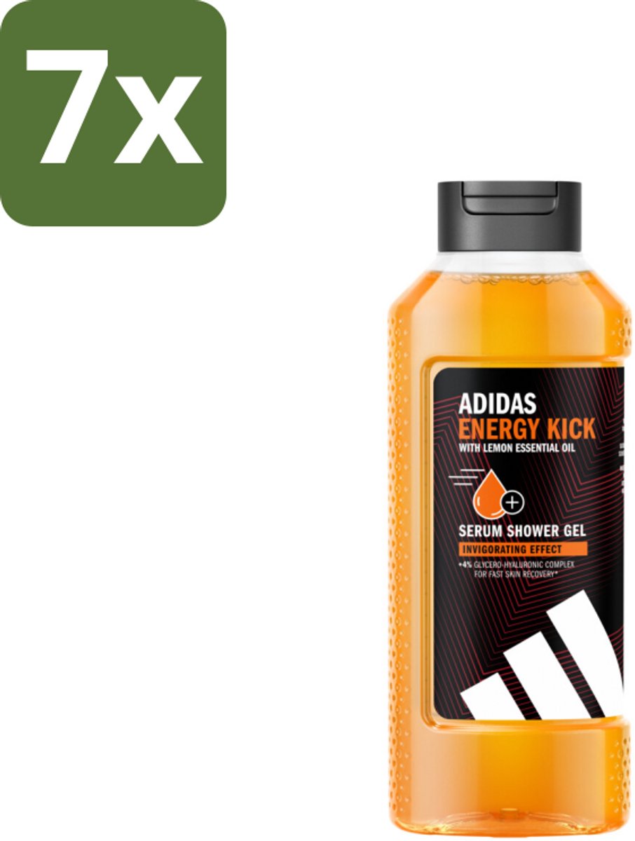 Adidas – Douchegel – Active Skin & Mind Energy Kick – 400 ml - Bulkverpakking - 7 stuks