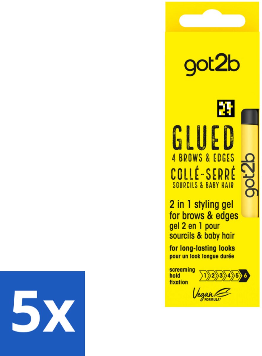 Got2B - 2-in-1 Gel - Brows & Edges Transparant - 16 ml - Bulkverpakking - 5 stuks