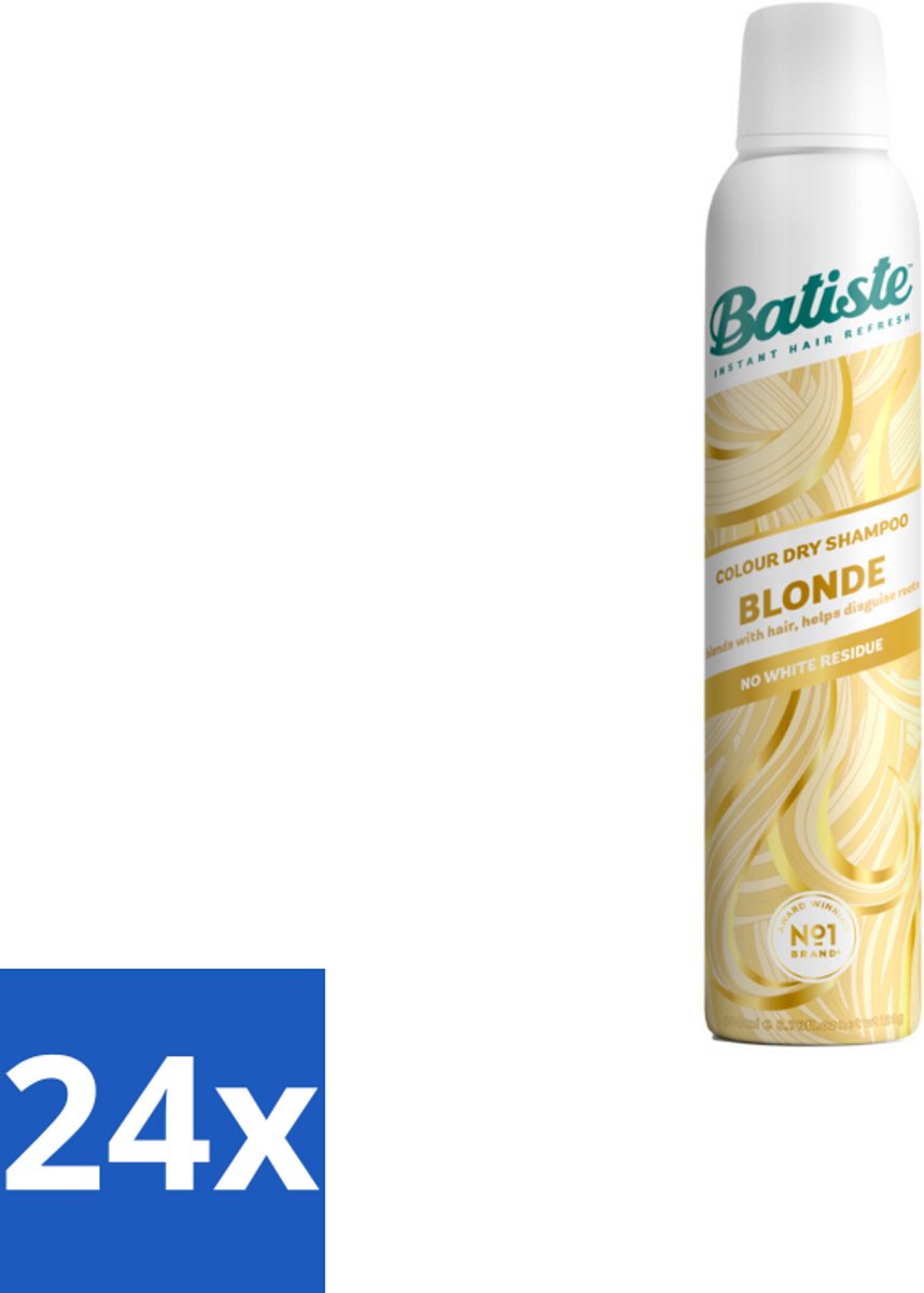 24 x Batiste - Hint of Colour Light Blond - Droogshampoo - Verfrist en Verlevendigt Lichtblond Haar - 200ml - Droogshampoo - Blond Haar - Haarverf - Haarverfrisser - Haarvolume