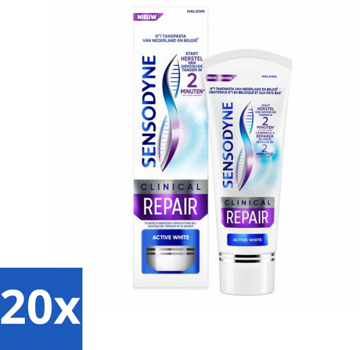 Sensodyne - Tandpasta - Clinical Repair - Active White - 75ml x 20