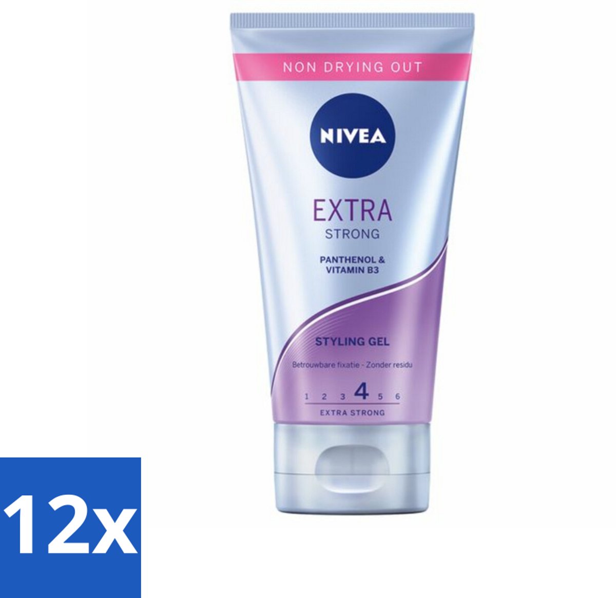 12 x NIVEA - Stylingsgel - Extra Sterk - Betrouwbare Fixatie - 150 ml - Haarstyling Gel - Sterke Fixatie - Styling Gel - Haarverzorging - Vitamine B3