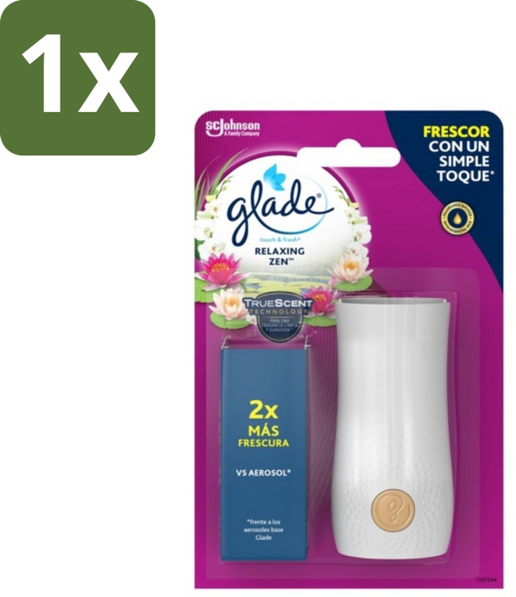 1 x Glade - Touch & Fresh - Relaxing Zen - 10 ml - Luchtverfrisser - Ontspanning - Frisse Geur - Relax - Zen