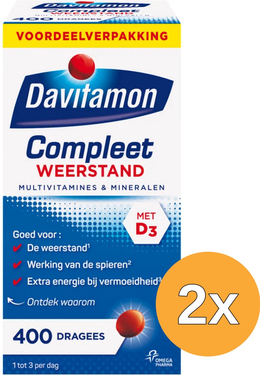 2x Davitamon Compleet weerstand (400 dragees)