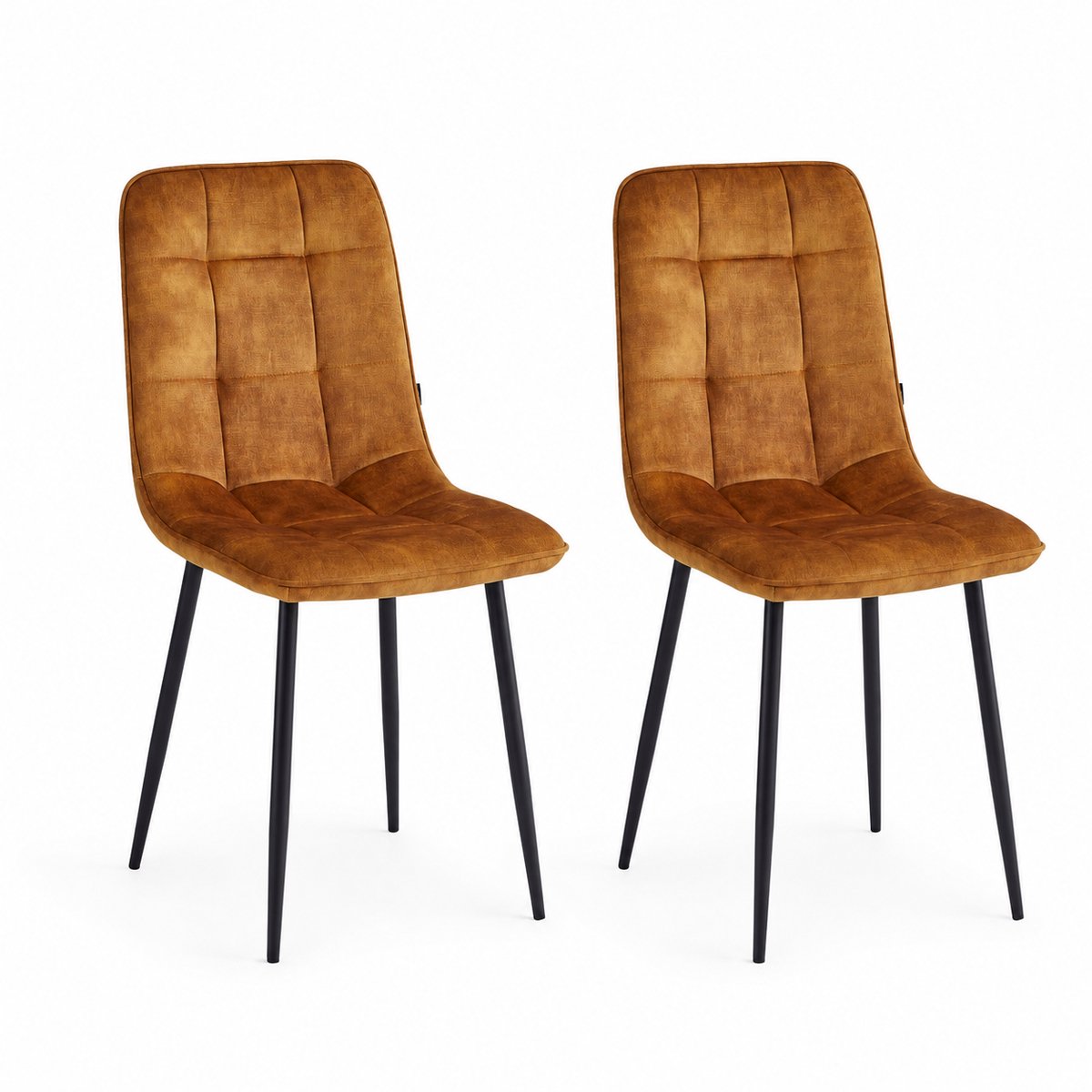 Colenis - Ela Eetkamerstoel - Set Van 2 - Honey - Adoré Velvet - Design
