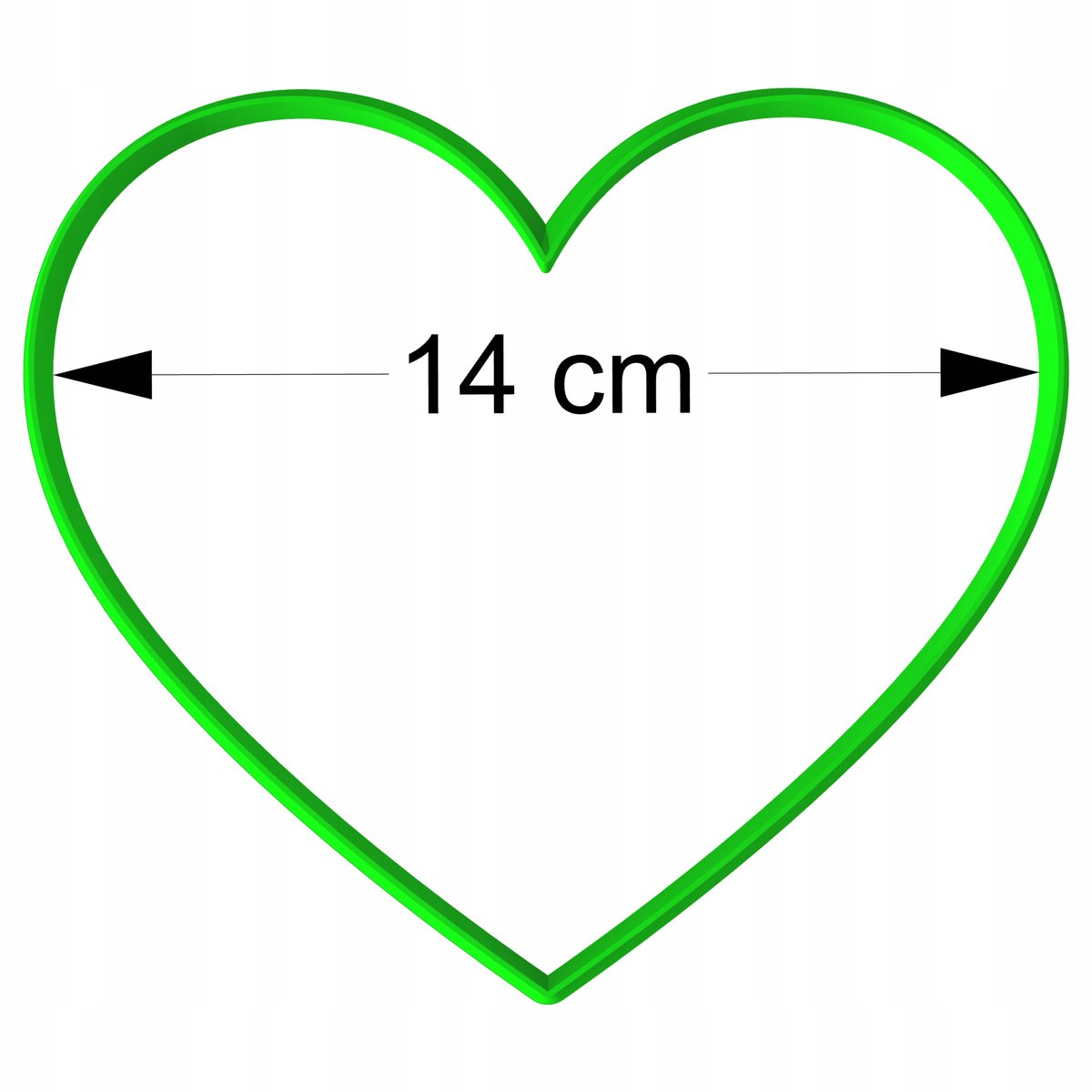 XXL Hartjes Koekjessteker 14cm - Valentijnsdag & Bakplezier
