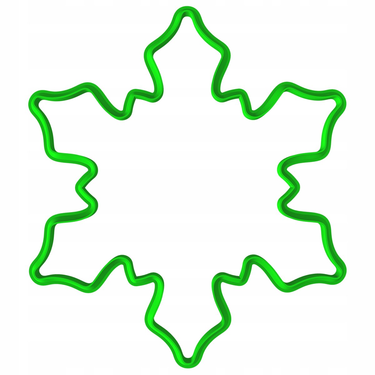 Kerstkoekjesvorm - Grote Sneeuwvlok (20cm) - Merkloos