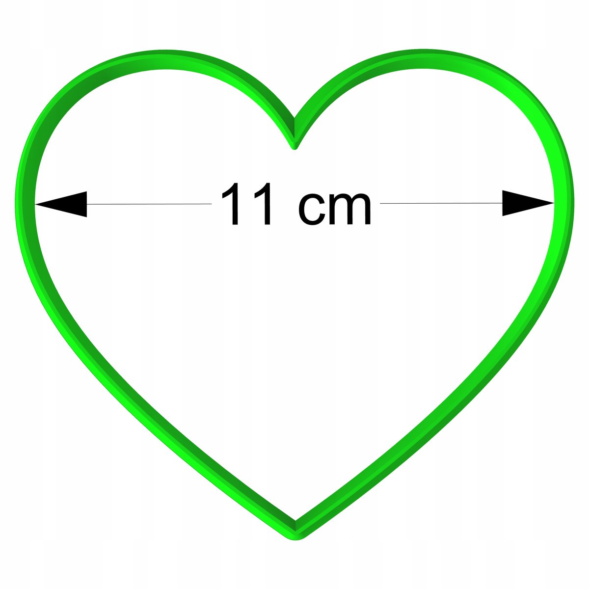 XL Hartjes Koekjesvorm Valentijn - 11cm - Unieke Bakvorm