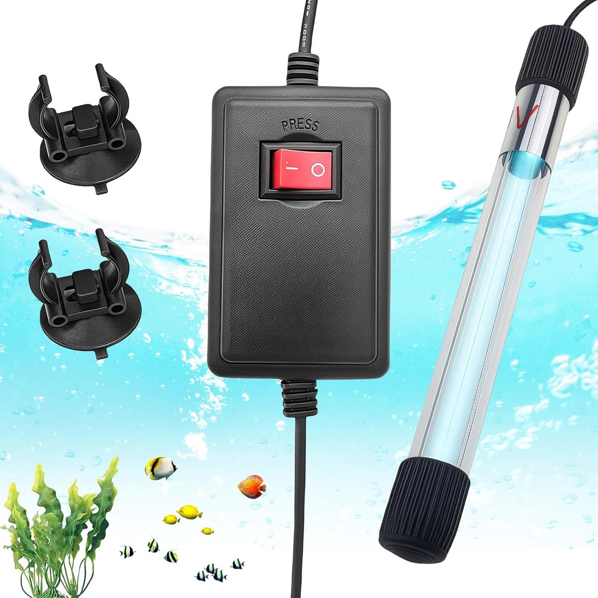 Aquarium UV sterilizer licht 13W - waterdichte beschermcover - timerfunctie - ShopVlot