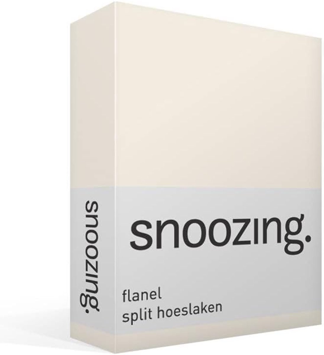 Fitted sheet split 200x200cm - flanel - ivory - blijft soepel bij verstelbare matrassen - ShopVlot