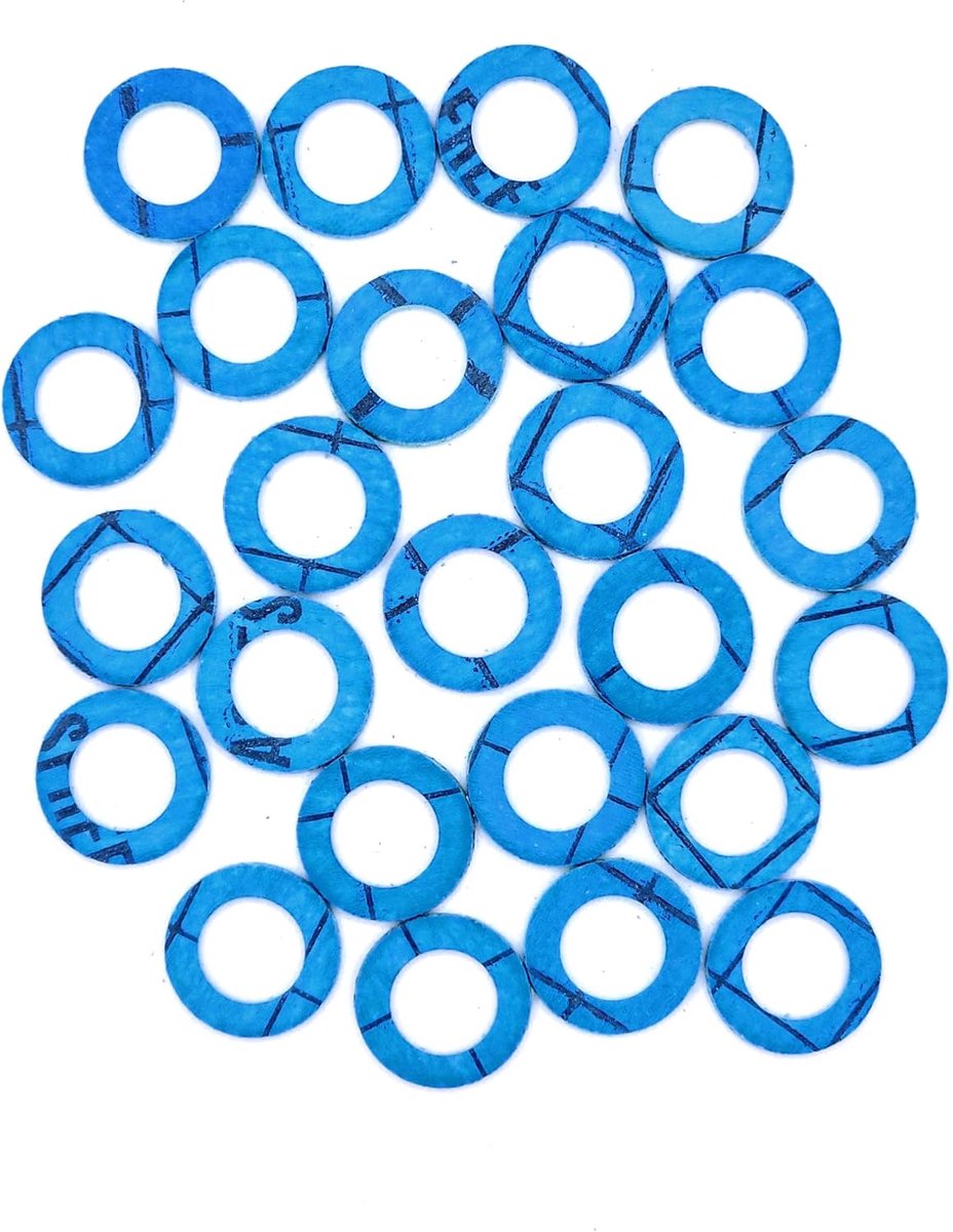 Flat gasket 3/8" (14.5 x 9 x 2mm) - Kevlar versterkt - tot 350°C - ideaal voor gas en zonne-energie - ShopVlot