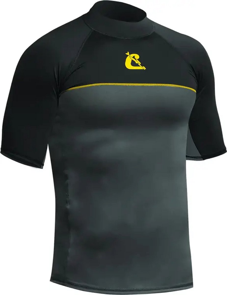 Cressi Shield Rash Guard heren kort Zwart-Grijs