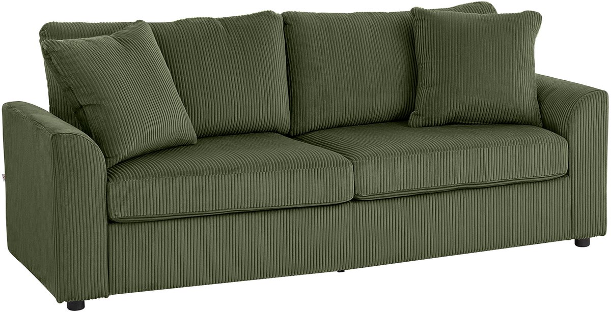 HOMCOM 3-zitsbank - Corduroy (100% polyester) - 212x80x88cm - Groen