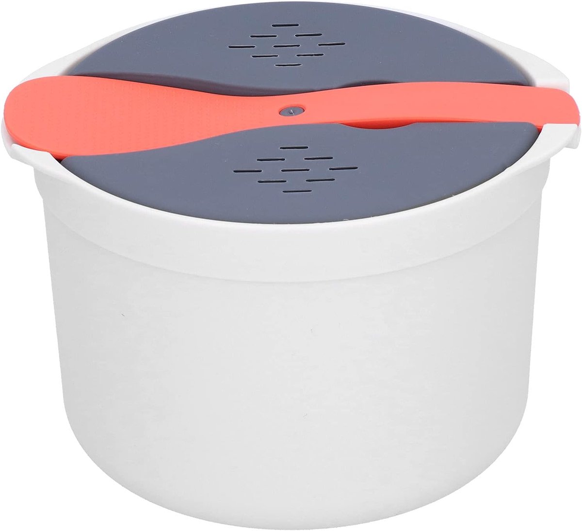 Rijstkoker Magnetron 2L - 2-laags Stoomboot - Hittebestendig Kookgerei - Perfect voor Snel Rijst Koken - ShopVlot