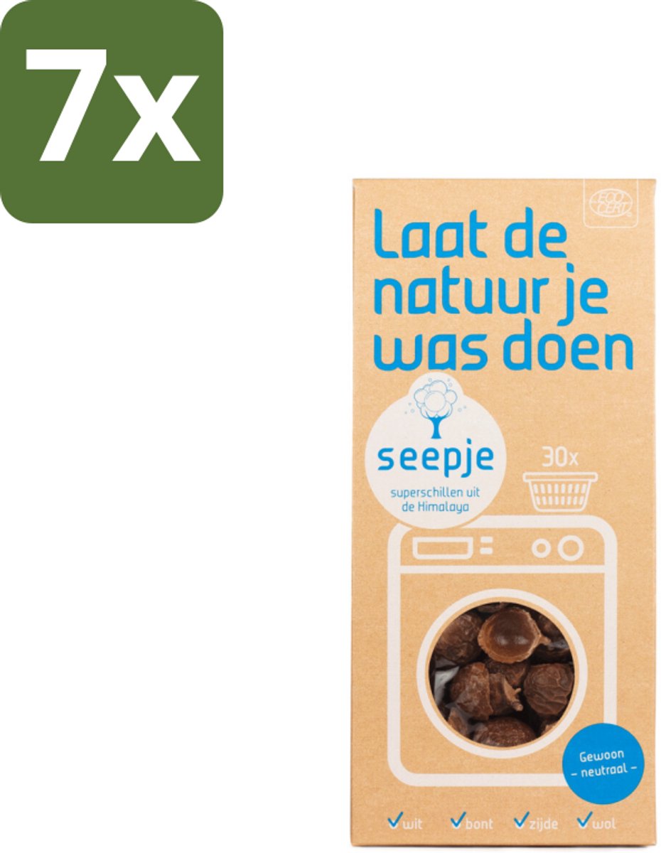 Seepje - Wasmiddel - Milieuvriendelijk & Zeer Zacht - 'Gewoon neutraal' - 150 gr - Bulkverpakking - 7 stuks